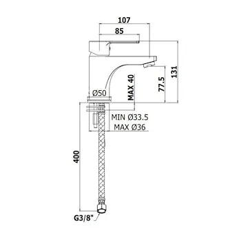 RED miscelatore lavabo cromato codice prod: RED071CR product photo Foto1 L2