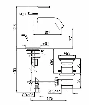 Gill rubinetto bidet monoleva codice prod: ZGL704 product photo Foto1 L2