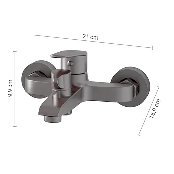 Como miscelatore a parete vasca grigio lucido codice prod: 0000MXCO0881000 product photo Foto1 L2