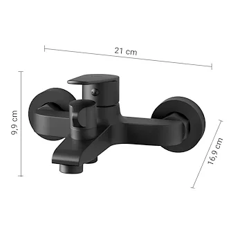 Como miscelatore a parete vasca nero opaco codice prod: 0000MXCO0814000 product photo Foto1 L2