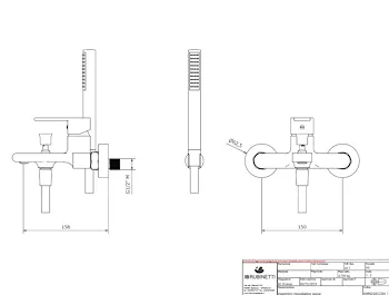 WHYNOT WN250 miscelatore per vasca a muro esterno con kit doccia codice prod: WN250CC product photo Foto1 L2