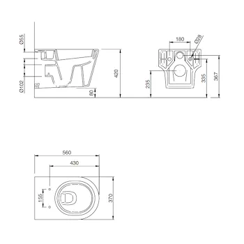 Asolo wc sospeso con sedile 56x37 bianco codice prod: J394100 product photo Foto1 L2