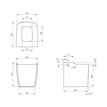 Cantica semicolonna per lavabo bianco lucido codice prod: T402101 product photo Foto1 L2