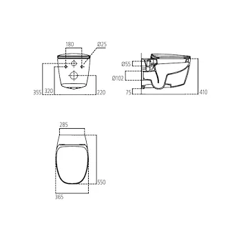 Dea wc sospeso con sedile slim rallentato bianco lucido codice prod: T329201 product photo Foto1 L2