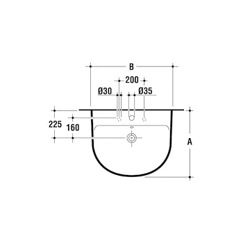 Fiorile lavabo 65x53 bianco lucido codice prod: T073501 product photo Foto1 L2