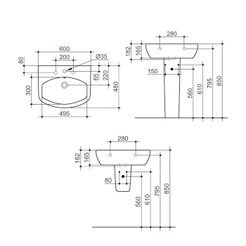Mia lavabo 60x48 bianco lucido codice prod: J436700 product photo Foto1 L2