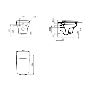 Tesi Design wc sospeso bianco lucido codice prod: T327201 product photo Foto1 L2