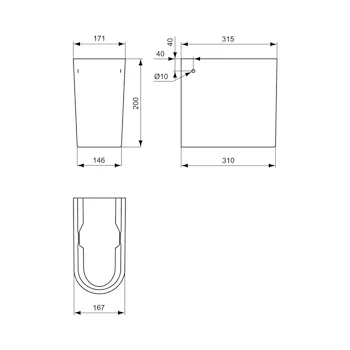 Tonic semicolonna per lavabo bianco lucido codice prod: K007101 product photo Foto1 L2