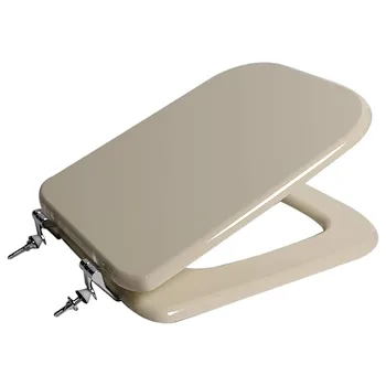 Conca sedile wc champagne con cerniere in acciaio bianco codice prod: IDS14P/C product photo Default L2