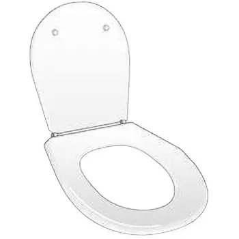 Sedile wc universale con cerniera inox bianco codice prod: UNIHD product photo Default L2