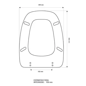 Square sedile wc bianco codice prod: D107 BCO product photo Foto1 L2