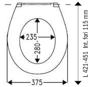 Universale sedile duroplast ovale take off ultrapiatto termoindurente bianco codice prod: DSV15006 product photo Foto1 L2