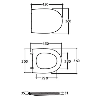 4all sedile wc rallentato termoindurente bianco 54 cm codice prod: MDR20BI product photo Foto1 L2
