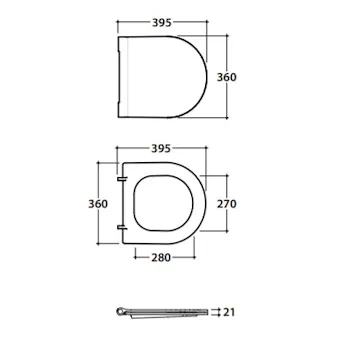 Forty3 for22 sedile wc 43.36/58.36 chiusura rallentata bianco lucido codice prod: FOR22BI product photo Foto1 L2