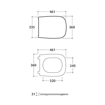 Genesis sedile wc rallentato termoindurente bianco codice prod: GN020BI product photo Foto1 L2