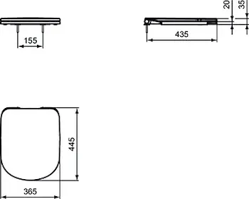 Gemma2 sedile wc rallentato termoindurente con cerniera bianco codice prod: J523301 product photo Foto1 L2