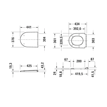 D-neo sedile con coperchio chiusura rallenata bianco codice prod: 0021690000 product photo Foto4 L2