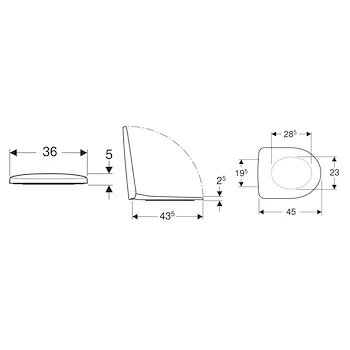 Selnova compact sedile ammortizzato fissaggio alto codice prod: 501.576.01.1 product photo Foto1 L2