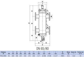 Separatore idraulico flangiato dn 65 magnetico codice prod: DSV17832 product photo Foto1 L2