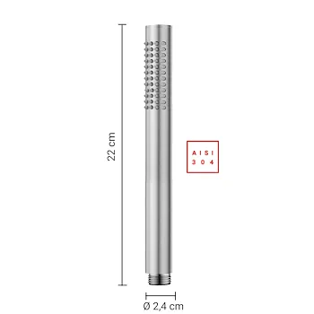 High Pro Plus set doccia tondo a parete spazzolato codice prod: 0000GYHP1010400 product photo Foto1 L2