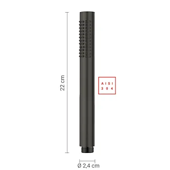 High Pro Plus set doccia tondo nero opaco codice prod: 0000GYHP1010200 product photo Foto1 L2