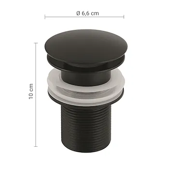 Clic Clac piletta in acciaio nero opaco codice prod: 0000MXCC0300000 product photo Foto1 L2