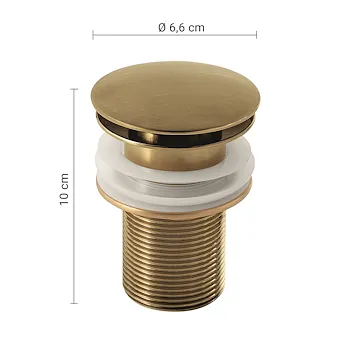 Clic Clac piletta in acciaio oro opaco codice prod: 0000MXCC0400000 product photo Foto1 L2
