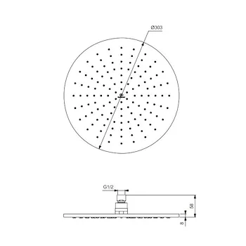Connect Air soffione doccia tondo cromato codice prod: A5803AA product photo Foto4 L2