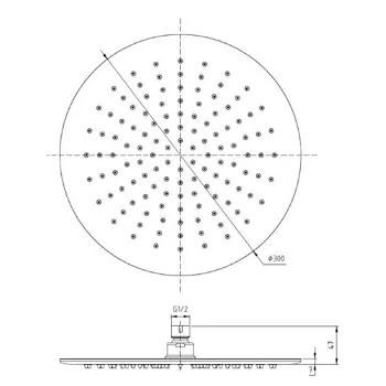 Soffione doccia tondo in acciaio inox con snodo orientabile cromato codice prod: BN SOF X SF26 product photo Foto1 L2
