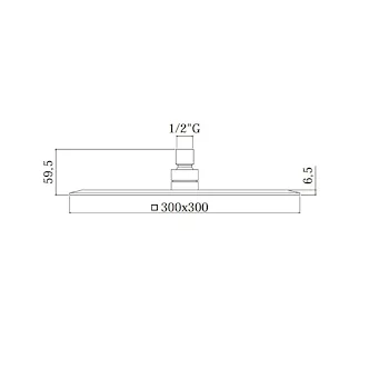 SOFFIONE zanzibar 30x30 cromato anticalcare codice prod: ZSOF096CR product photo Foto1 L2