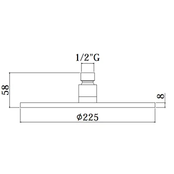 Tango soffione doccia tondo cromato codice prod: ZSOF 074 CR product photo Foto1 L2