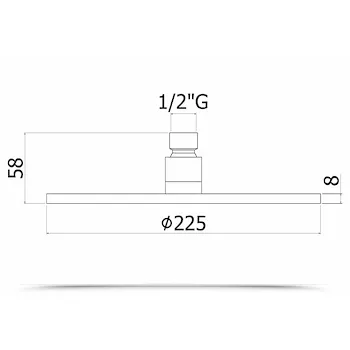 Tango soffione doccia tondo nero opaco codice prod: ZSOF074NO product photo Foto1 L2