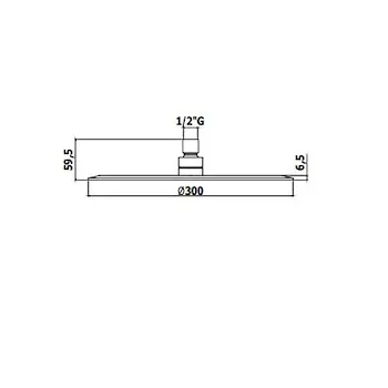 Tango soffione doccia tondo ultra piatto anticalcare cromato codice prod: ZSOF094CR product photo Foto1 L2