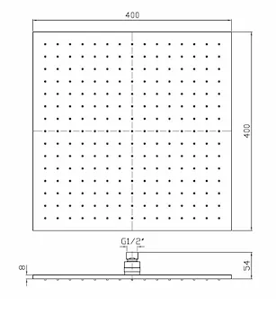 Shower z94270 soffione 1 getto fisso ottone 40cm con sistema anticalcare cromato codice prod: Z94270.C50 product photo Foto1 L2