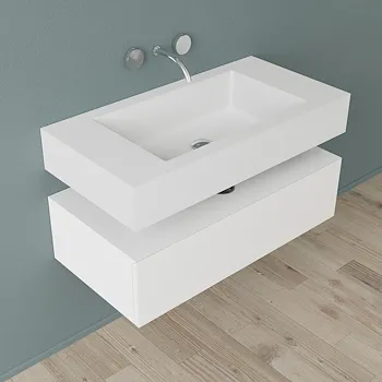 Block2 composizione mobile bagno con lavabo e contenitore 90 cm prof. 45 cm senza foro rubinetto codice prod: B2.90.45.SFR product photo Default L2