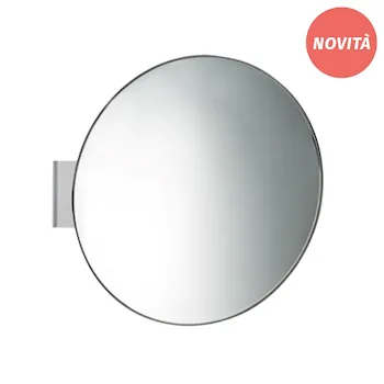 Prop specchio fissaggio barra con cornice n tondo bianco opaco codice prod: EVBASTBBN product photo Default L2