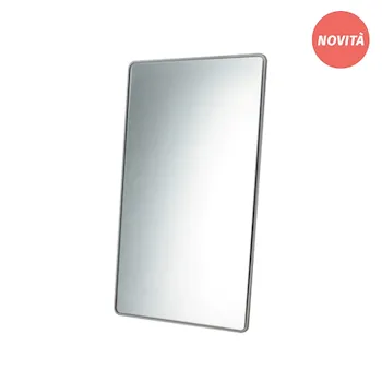 Prop specchio fissaggio parete con cornice  rettangolare bianco opaco codice prod: EVBASRMBN product photo Default L2