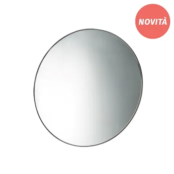 Prop specchio fissaggio parete con cornici tondo bianco opaco codice prod: EVBASTMBN product photo Default L2