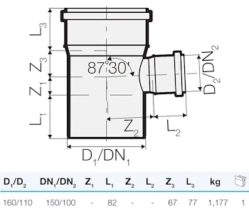 Braga ridotta tre strati d.160/110 87° codice prod: IT00143 product photo Foto1 L2