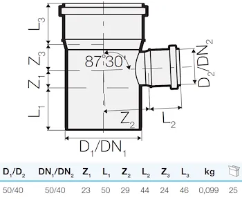 Braga ridotta tre strati d.50/40 87° codice prod: IT00127 product photo Foto1 L2