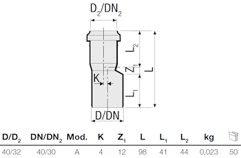 P.p. aumento diam. 32/40 codice prod: DSV06593 product photo Foto1 L2