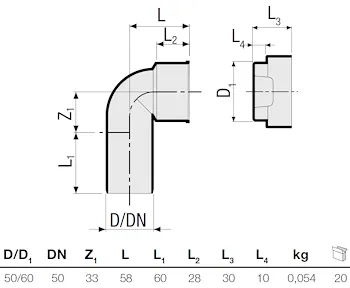 P.p. curva tecnica diam. 50/60 codice prod: DSV01077 product photo Foto1 L2