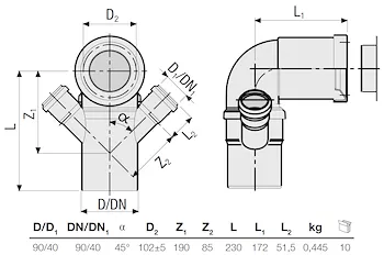 P.p. curva wc htsb d.90 c/2 att.lat.d.40 codice prod: DSV07215 product photo Foto1 L2