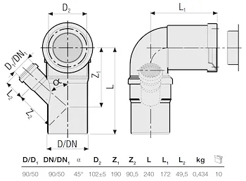 P.p. curva wc prolung.att.dx htsb 90x50 codice prod: DSV10113 product photo Foto1 L2