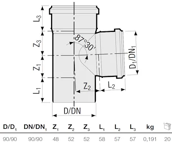 P.p. deriv. 87°30'htea d.90 codice prod: DSV07201 product photo Foto1 L2