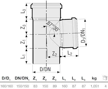 P.p. deriv. 87° diam. 160 codice prod: DSV00946 product photo Foto1 L2