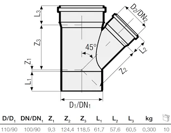 P.p. deriv. rid. htea 110/90 45° codice prod: DSV10104 product photo Foto1 L2