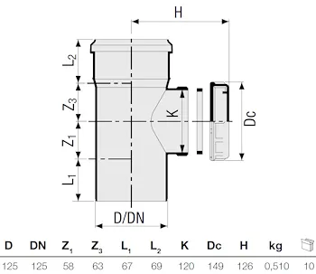 P.p. ispezione c/tappo a vite d.125 codice prod: DSV01029 product photo Foto1 L2