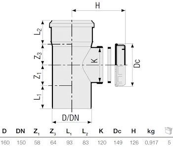 P.p. ispezione c/tappo a vite d. 16 codice prod: DSV01030 product photo Foto1 L2