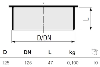 P.p. tappo diam. 125 codice prod: DSV01012 product photo Foto1 L2